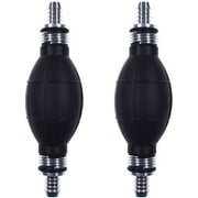 2Pcs Bulb Type Rubber Fuel Transfer Vacuum Fuel Line One Way Fuel Valve Fuel Pump Line Hose Hand Primer Gasoline Petrol Diesel Pump For Marine Boat 6mm 9001080A (1/2)